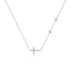 Wholesale Women's S925 Silver Necklace With 18K Gold Cross Simple Elegant Design Geometric Styling Platinum And 18K Gold Electroplated