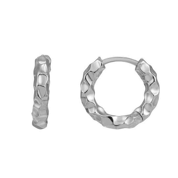 Wholesale Women's S925 Silver Needle And Copper Geometric Ushaped Twisted Texture Electroplated Retro Highend Hoop Earrings