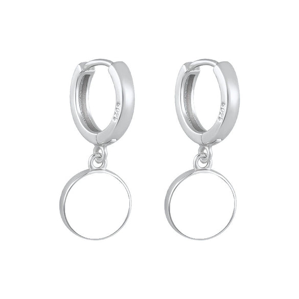 Wholesale Women's S925 Silver Needle And Copper Round Geometric Enamel Epoxy Dripping Oil Retro Palace Style Earrings