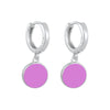 Wholesale Women's S925 Silver Needle And Copper Round Geometric Enamel Epoxy Dripping Oil Retro Palace Style Earrings