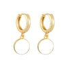 Wholesale Women's S925 Silver Needle And Copper Round Geometric Enamel Epoxy Dripping Oil Retro Palace Style Earrings