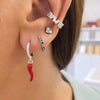 Wholesale Women's S925 Silver Needle Chili Geometric Earrings With Electroplating