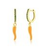 Wholesale Women's S925 Silver Needle Chili Geometric Earrings With Electroplating