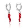 Wholesale Women's S925 Silver Needle Chili Geometric Earrings With Electroplating