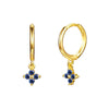Wholesale Women's S925 Silver Needle Copper Earrings With Geometric Zirconiaembedded Colorful Flower Design