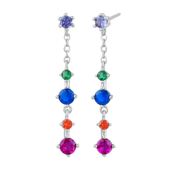 Wholesale Women's S925 Silver Needle Copper Earrings With Hot Diamond Long Tassel Chain Geometric U Shape Star Pattern Electroplated
