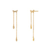 Wholesale Women's S925 Silver Needle Copper Earrings With Hot Diamond Long Tassel Chain Geometric U Shape Star Pattern Electroplated