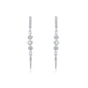 Wholesale Women's S925 Silver Needle Copper Earrings With Hot Diamond Long Tassel Chain Geometric U Shape Star Pattern Electroplated