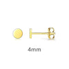 Wholesale Women's S925 Silver Needle Copper Geometric Style Electroplated Round Earrings