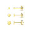 Wholesale Women's S925 Silver Needle Copper Geometric Style Electroplated Round Earrings