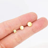 Wholesale Women's S925 Silver Needle Copper Geometric Style Electroplated Round Earrings