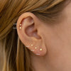 Wholesale Women's S925 Silver Needle Copper Geometric Style Electroplated Round Earrings