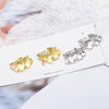 Wholesale Women's S925 Silver Needle Copper Star Geometric Constellation Electroplated Earrings