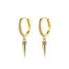 Wholesale Women's S925 Silver Needle Geometric Cone Micropaved Zircon Earrings