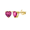 Wholesale Women's S925 Silver Needle Heartshaped Zircon Stud Earrings With Colorful Diamond And Geometric Design