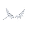 Wholesale Women's S925 Silver Needle Wingshaped Earrings With Colorful Zircon And Bow Design