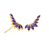 Wholesale Women's S925 Silver Needle Wingshaped Earrings With Colorful Zircon And Bow Design