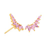 Wholesale Women's S925 Silver Needle Wingshaped Earrings With Colorful Zircon And Bow Design