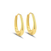 Wholesale Women's S925 Silver Oval Ushaped Geometric Literary Retro Earrings