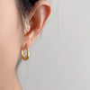 Wholesale Women's S925 Silver Oval Ushaped Geometric Literary Retro Earrings
