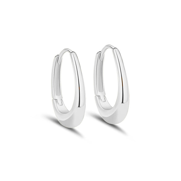 Wholesale Women's S925 Silver Oval Ushaped Geometric Literary Retro Earrings