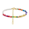 Wholesale Women's S925 Silver Pearl Chain Necklace With Geometric Beads And Electroplating Treatment