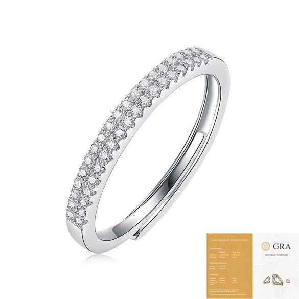 Wholesale Women's S925 Silver Ring With Geometric Pattern And Electroplating Process