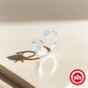 Wholesale Women's S925 Silver Ring With Hot Bow Element Geometric Shape Rotatable Decompression Opening Adjusting Zirconia Design