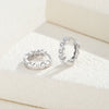 Wholesale Women's S925 Silver Round Geometric Diamond Earrings With Electroplating