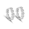 Wholesale Women's S925 Silver Round Geometric Diamond Earrings With Electroplating