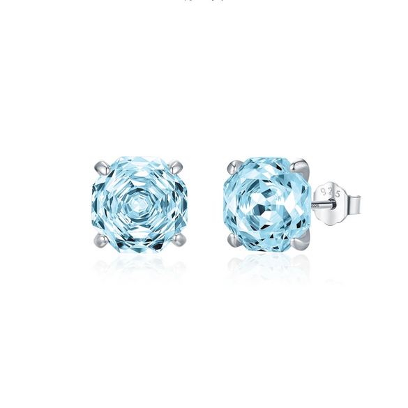 Wholesale Women's S925 Silver Simple Exquisite Allmatch Earrings Set With Diamonds And Flower Pattern