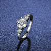 Wholesale Women's S925 Silver Simple Style Crown Pattern Diamond Ring