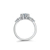 Wholesale Women's S925 Silver Simple Style Crown Pattern Diamond Ring