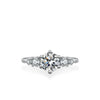 Wholesale Women's S925 Silver Simple Style Crown Pattern Diamond Ring