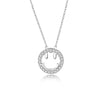 Wholesale Women's S925 Silver Smiley Hollow Diamond Geometric Clavicle Chain Pendant Necklace