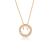 Wholesale Women's S925 Silver Smiley Hollow Diamond Geometric Clavicle Chain Pendant Necklace