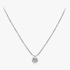 Wholesale Women's S925 Silver Snake Bone Chain Necklace With Single Diamond Geometric Design Seiko Craft