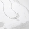 Wholesale Women's S925 Silver Tassel Concentric Knot Necklace With Geometric Pattern And Diamond Design