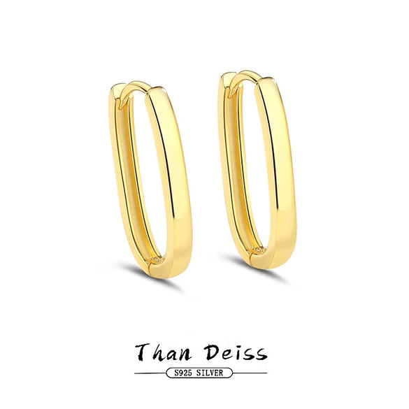 Wholesale Women's S925 Silver Ushaped Geometric Electroplated Earrings