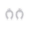 Wholesale Women's S925 Silver Ushaped Moissanite Inlaid Elegant Earrings
