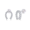 Wholesale Women's S925 Silver Ushaped Moissanite Inlaid Elegant Earrings