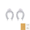 Wholesale Women's S925 Silver Ushaped Moissanite Inlaid Elegant Earrings