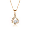 Wholesale Women's S925 Silver Water Drops Moissanite Pendant Necklace With Cross Chain Geometric Simple Style