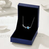 Wholesale Women's S925 Silver Zircon Star Cross Chain Necklace