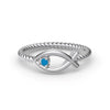 Wholesale Women's S925 Sterling Silver Animals Small Fish Shape Twist Ring With Electroplating
