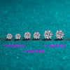 Wholesale Women's S925 Sterling Silver Artificial Diamond Heartshaped Snowflake Sixclaw Electroplated Earrings