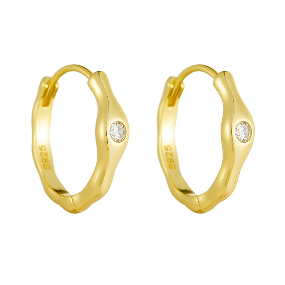 Wholesale Women's S925 Sterling Silver Asymmetrical Geometric Earrings Set With Diamonds