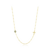 Wholesale Women's S925 Sterling Silver Blue Eye Cross Beaded Clavicle Necklace With Micro Inlay