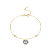 Wholesale Women's S925 Sterling Silver Blue Eye Inlaid Zircon Light Luxury Bracelet