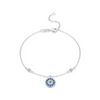 Wholesale Women's S925 Sterling Silver Blue Eye Inlaid Zircon Light Luxury Bracelet